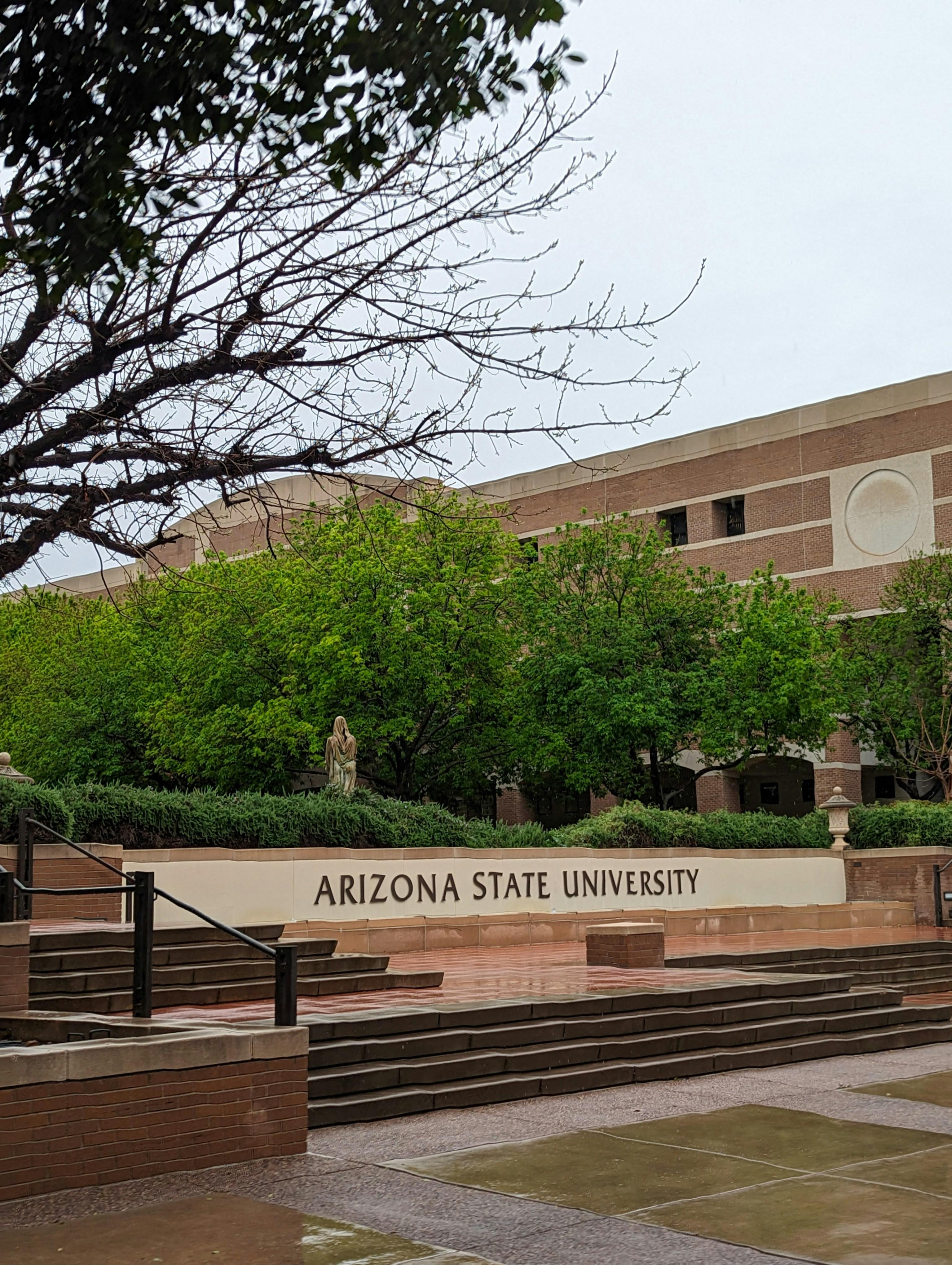 Arizona State University sign in Tempe Arizona